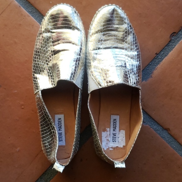 Steve Madden Gold snake print espadrilles - Picture 3 of 8